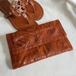 Vintage eel skin clutch